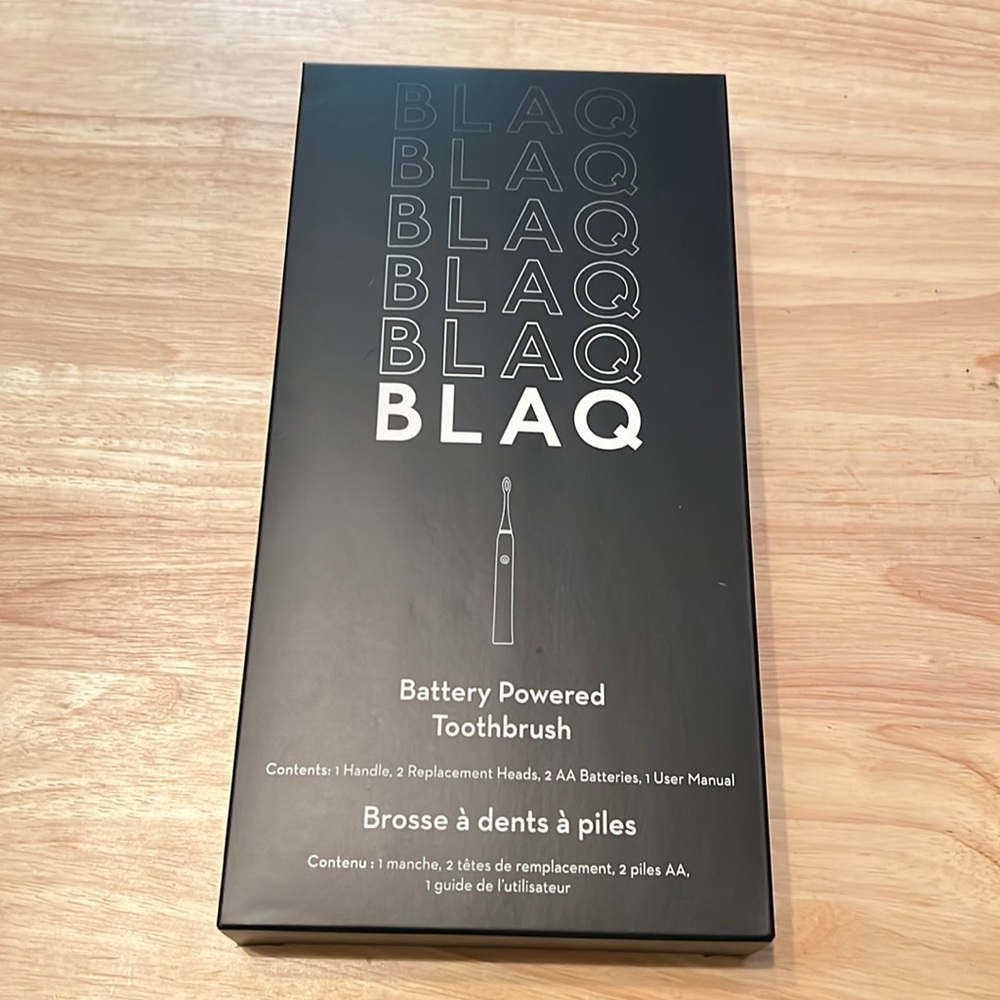 Blaq battery powered toothbrush
